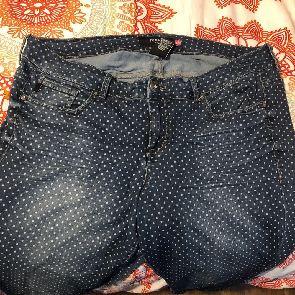 Polka Dot Capri Jeans